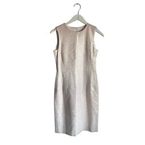 Vintage Barney's New York Baby Pink Sparkly Shimmer Tweed Shift Sheath Dress M